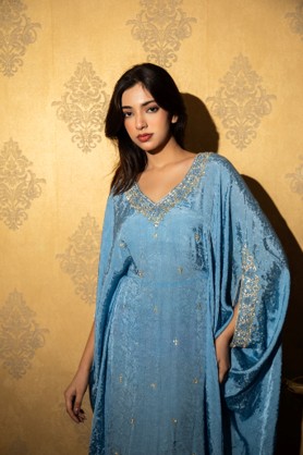 Powder Blue Flair Kaftan