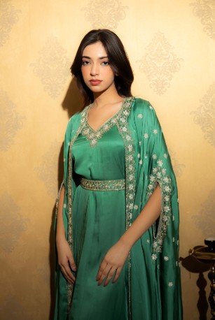 Emerald Bordered Cape Jalabiya