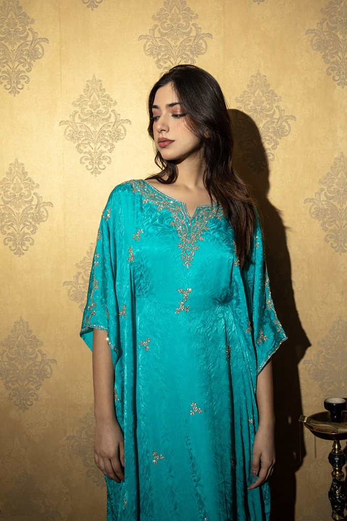 Turquoise Star Kaftan
