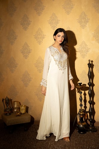 Ivory Sunburst Jalabiya